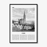 Cobh Print Black and White No 2, Cobh Wall Art, Cobh Poster, Cobh Photo, Cobh Wall Décor, Cóbh, Ireland, County Cork