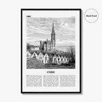 Cobh Print Black and White No 2, Cobh Wall Art, Cobh Poster, Cobh Photo, Cobh Wall Décor, Cóbh, Ireland, County Cork
