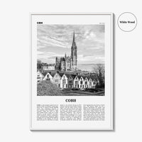 Cobh Print Black and White No 2, Cobh Wall Art, Cobh Poster, Cobh Photo, Cobh Wall Décor, Cóbh, Ireland, County Cork