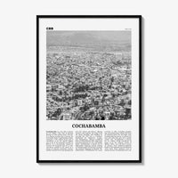 Cochabamba Print Black and White, Cochabamba Wall Art, Cochabamba Poster, Cochabamba Photo, Cochabamba Wall Décor, Bolivia