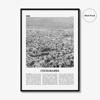 Cochabamba Print Black and White, Cochabamba Wall Art, Cochabamba Poster, Cochabamba Photo, Cochabamba Wall Décor, Bolivia