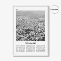 Cochabamba Print Black and White, Cochabamba Wall Art, Cochabamba Poster, Cochabamba Photo, Cochabamba Wall Décor, Bolivia