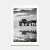Cocoa Beach Photo B&W Poster