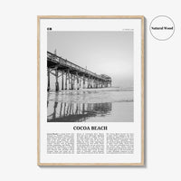 Cocoa Beach Print Black and White, Cocoa Beach Wall Art, Cocoa Beach Poster, Cocoa Beach Photo, Cocoa Beach Wall Décor, Florida, USA
