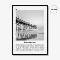 Cocoa Beach Print Black and White, Cocoa Beach Wall Art, Cocoa Beach Poster, Cocoa Beach Photo, Cocoa Beach Wall Décor, Florida, USA