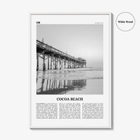 Cocoa Beach Print Black and White, Cocoa Beach Wall Art, Cocoa Beach Poster, Cocoa Beach Photo, Cocoa Beach Wall Décor, Florida, USA