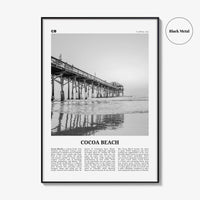 Cocoa Beach Print Black and White, Cocoa Beach Wall Art, Cocoa Beach Poster, Cocoa Beach Photo, Cocoa Beach Wall Décor, Florida, USA