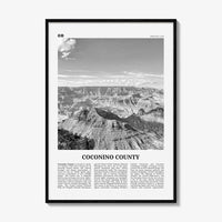 Coconino County Print Black and White, Coconino County Wall Art, Coconino County Poster, Coconino Photo, Coconino Wall Décor, Coconino Map