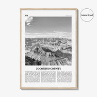 Coconino County Print Black and White, Coconino County Wall Art, Coconino County Poster, Coconino Photo, Coconino Wall Décor, Coconino Map