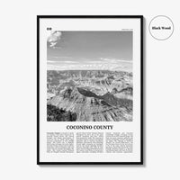 Coconino County Print Black and White, Coconino County Wall Art, Coconino County Poster, Coconino Photo, Coconino Wall Décor, Coconino Map