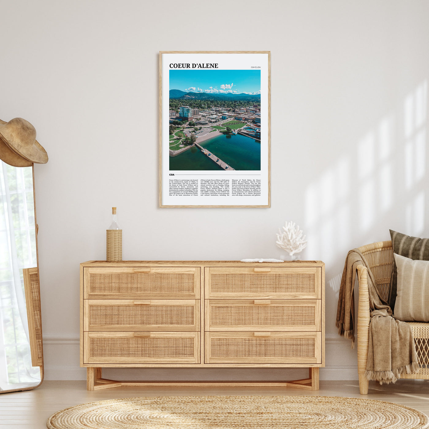 Coeur d'Alene Travel Color Poster