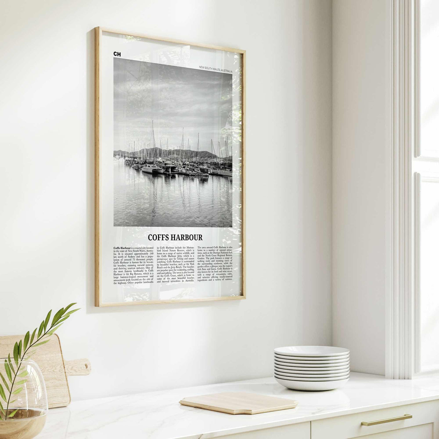 Coffs Harbour Print Black and White, Coffs Harbour Art, Coffs Harbour Poster, Coffs Harbour Photo, Coffs Harbour Décor, Coffs Harbour Map