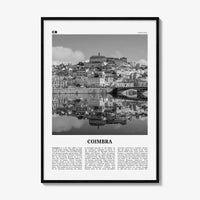 Coimbra Print Black and White, Coimbra Wall Art, Coimbra Poster, Coimbra Photo, Coimbra Wall Décor, Coimbra Map, Portugal