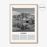 Coimbra Print Black and White, Coimbra Wall Art, Coimbra Poster, Coimbra Photo, Coimbra Wall Décor, Coimbra Map, Portugal