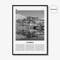 Coimbra Print Black and White, Coimbra Wall Art, Coimbra Poster, Coimbra Photo, Coimbra Wall Décor, Coimbra Map, Portugal