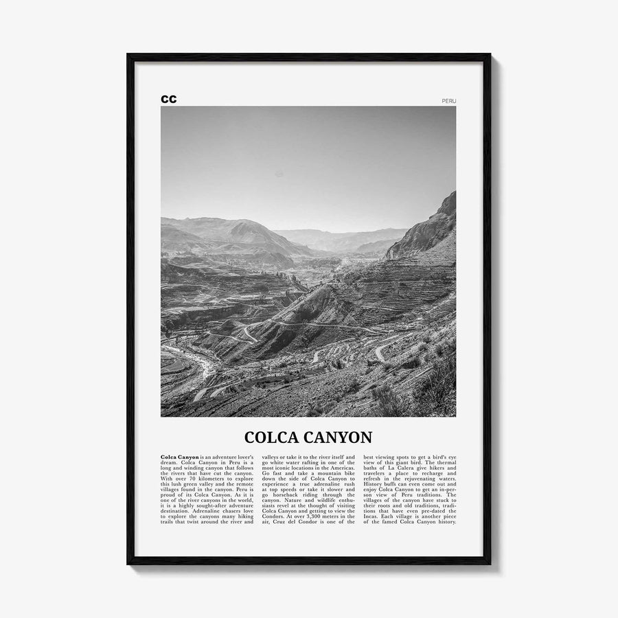 Colca Canyon Print Black and White, Colca Canyon Wall Art, Colca Canyon Poster, Colca Canyon Photo, Colca Canyon Wall Décor, Peru
