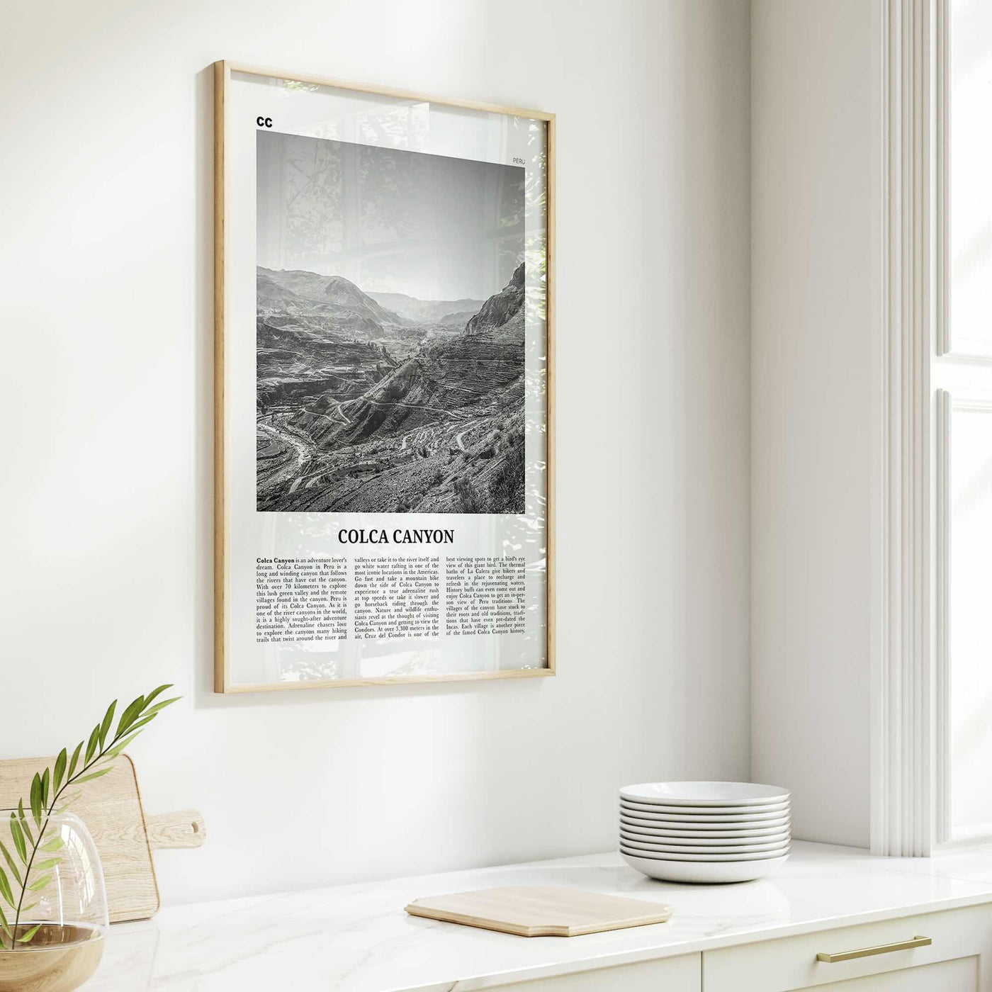 Colca Canyon Print Black and White, Colca Canyon Wall Art, Colca Canyon Poster, Colca Canyon Photo, Colca Canyon Wall Décor, Peru