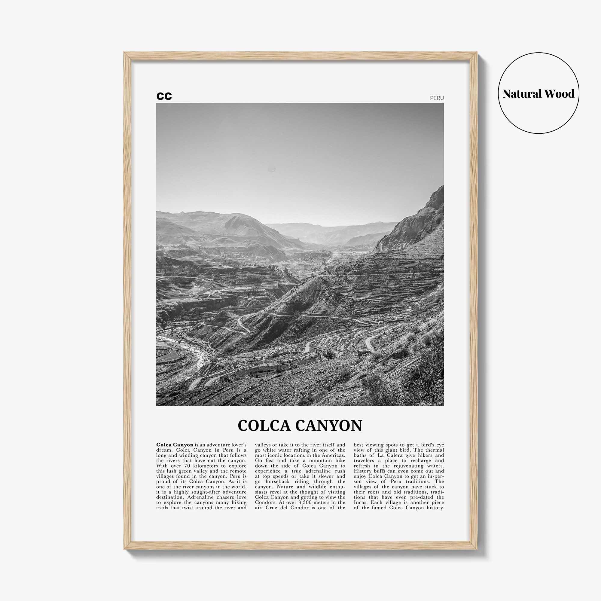 Colca Canyon Print Black and White, Colca Canyon Wall Art, Colca Canyon Poster, Colca Canyon Photo, Colca Canyon Wall Décor, Peru