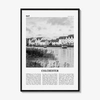 Colchester Print Black and White, Colchester Wall Art, Colchester Poster, Colchester Photo, Colchester Wall Décor, Colchester Map, England