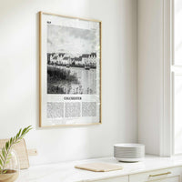 Colchester Print Black and White, Colchester Wall Art, Colchester Poster, Colchester Photo, Colchester Wall Décor, Colchester Map, England