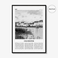 Colchester Print Black and White, Colchester Wall Art, Colchester Poster, Colchester Photo, Colchester Wall Décor, Colchester Map, England
