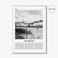 Colchester Print Black and White, Colchester Wall Art, Colchester Poster, Colchester Photo, Colchester Wall Décor, Colchester Map, England