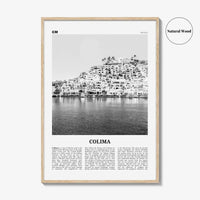 Colima Print Black and White, Colima Wall Art, Colima Poster, Colima Photo, Colima Map, Colima Wall Decor, Mexico