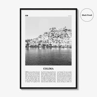 Colima Print Black and White, Colima Wall Art, Colima Poster, Colima Photo, Colima Map, Colima Wall Decor, Mexico