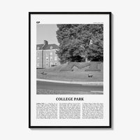 College Park Print Black and White, College Park Wall Art, College Park Poster, College Park Photo, College Park Décor, College Park Map