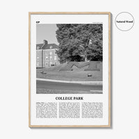 College Park Print Black and White, College Park Wall Art, College Park Poster, College Park Photo, College Park Décor, College Park Map