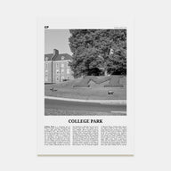 College Park Travel B&W Poster
