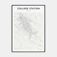 College Station Map Portrait Poster