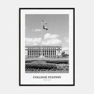 College Station Portrait B&W Poster