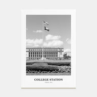 College Station Portrait B&W Poster