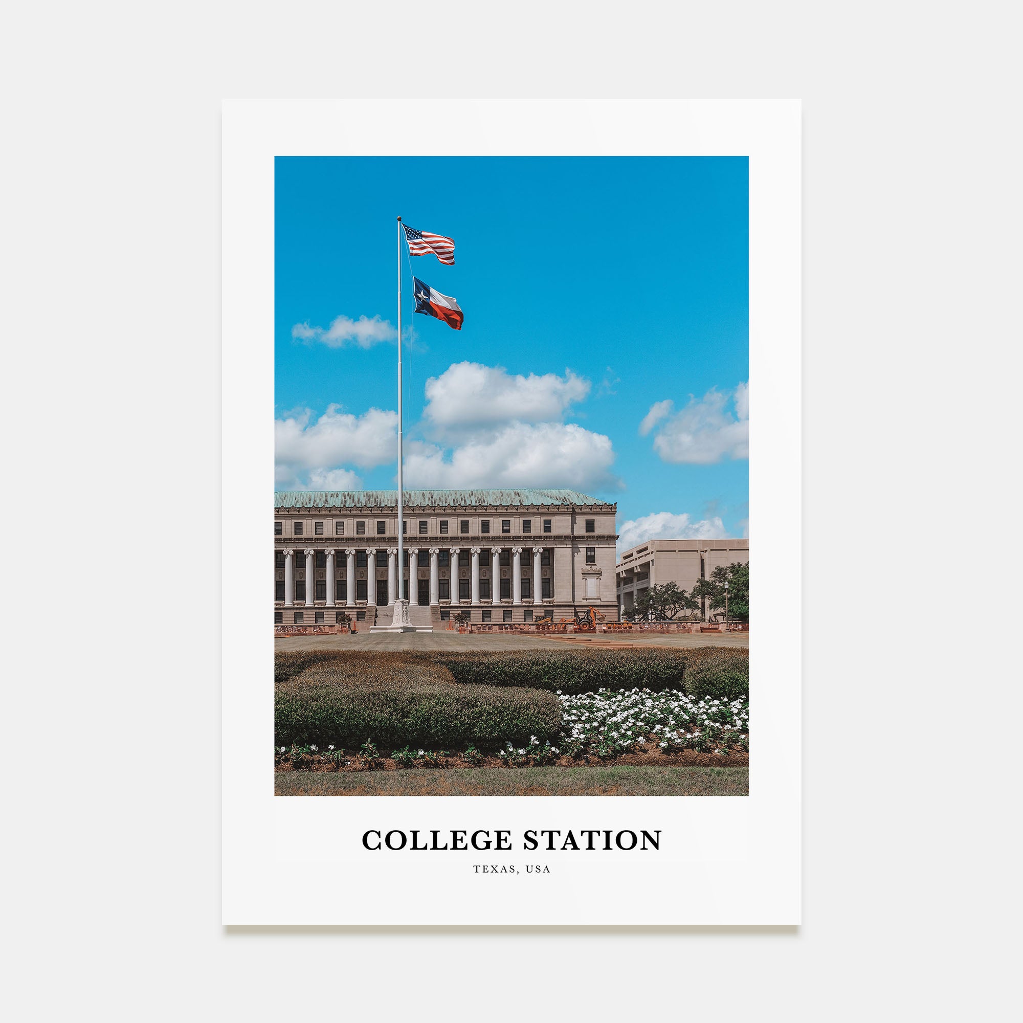 College Station Portrait Color Poster