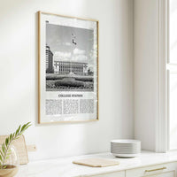 College Station Print Black and White, College Station Wall Art, College Station Poster, College Station Photo, Texas, USA, United States