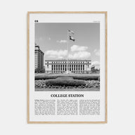 College Station Travel B&W Poster