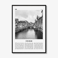 Colmar Print Black and White, Colmar Wall Art, Colmar Poster, Colmar Photo, Colmar Map, France