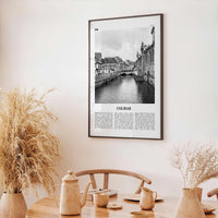 Colmar Print Black and White, Colmar Wall Art, Colmar Poster, Colmar Photo, Colmar Map, France