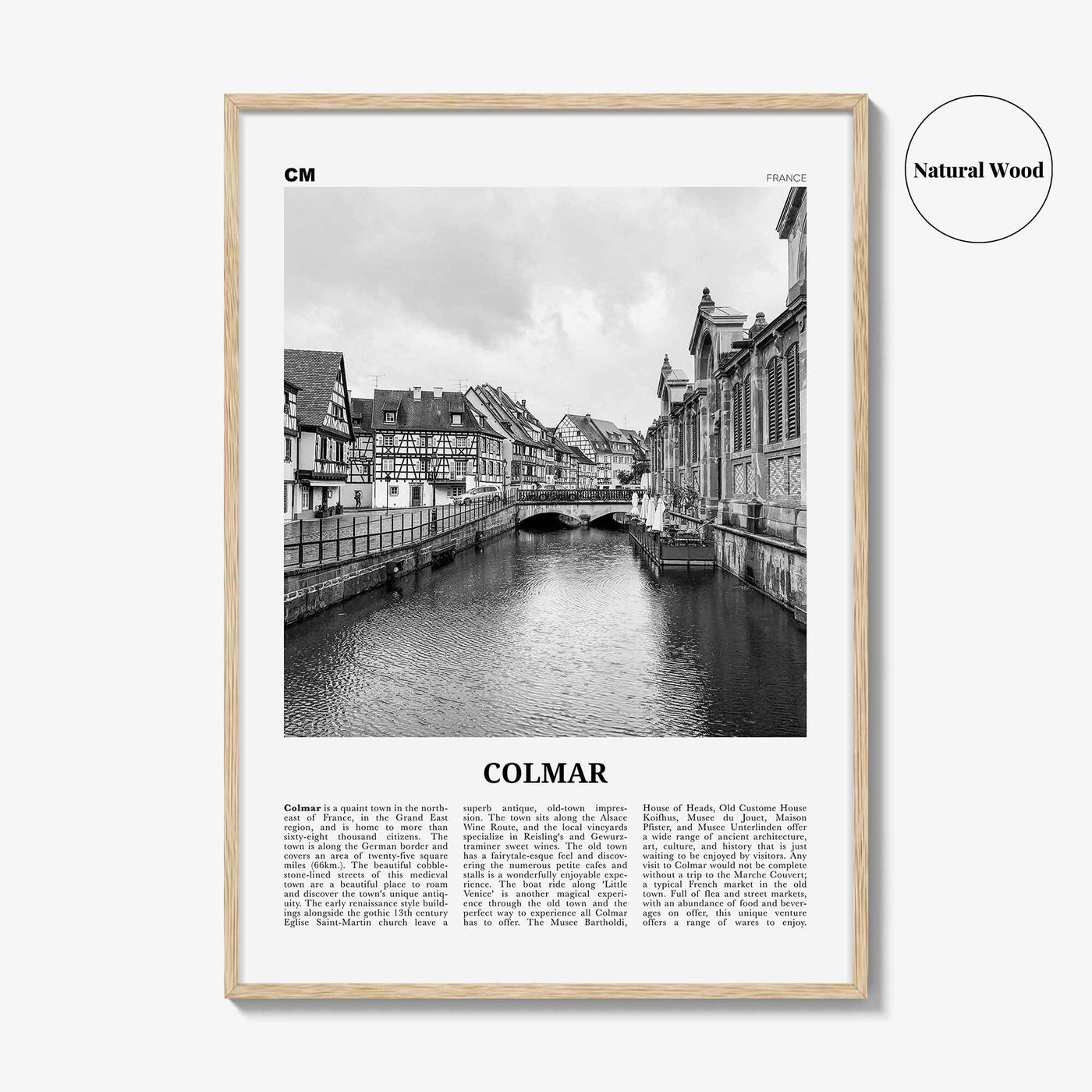 Colmar Print Black and White, Colmar Wall Art, Colmar Poster, Colmar Photo, Colmar Map, France