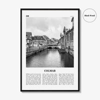 Colmar Print Black and White, Colmar Wall Art, Colmar Poster, Colmar Photo, Colmar Map, France
