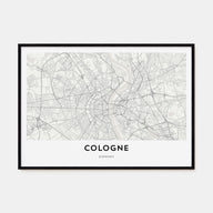 Cologne Map Landscape Poster
