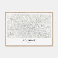 Cologne Map Landscape Poster