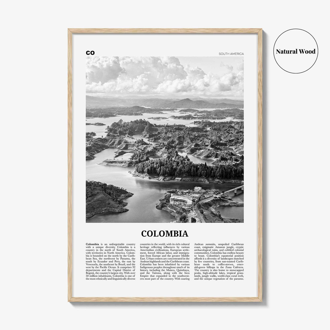 Colombia Print Black and White No 1, Colombia Wall Art, Colombia Poster, Colombia Photo, Bogota, Bogotá, Medellin, Cali, South America