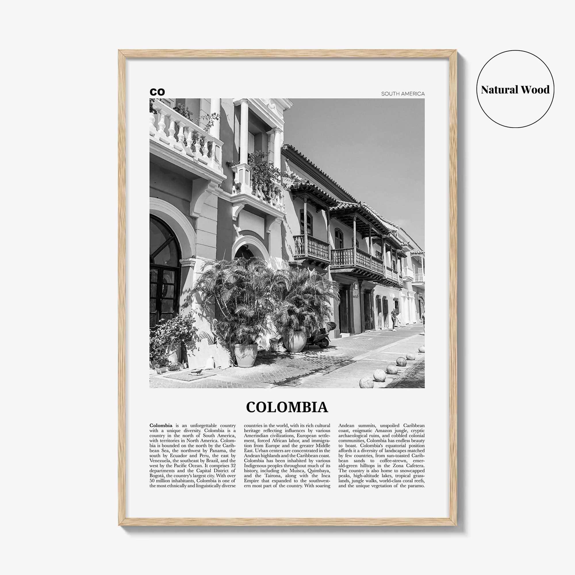 Colombia Print Black and White No 2, Colombia Wall Art, Colombia Poster, Colombia Photo, Bogota, Bogotá, Medellin, Cali, South America