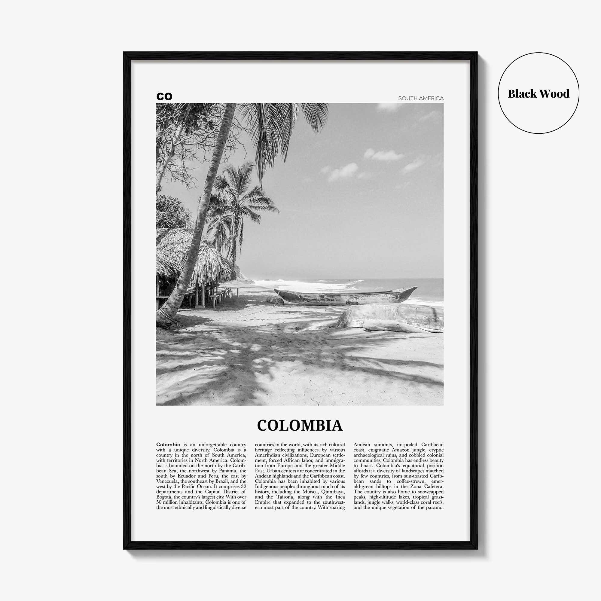 Colombia Print Black and White No 3, Colombia Wall Art, Colombia Poster, Colombia Photo, Bogota, Bogotá, Medellin, Cali, South America