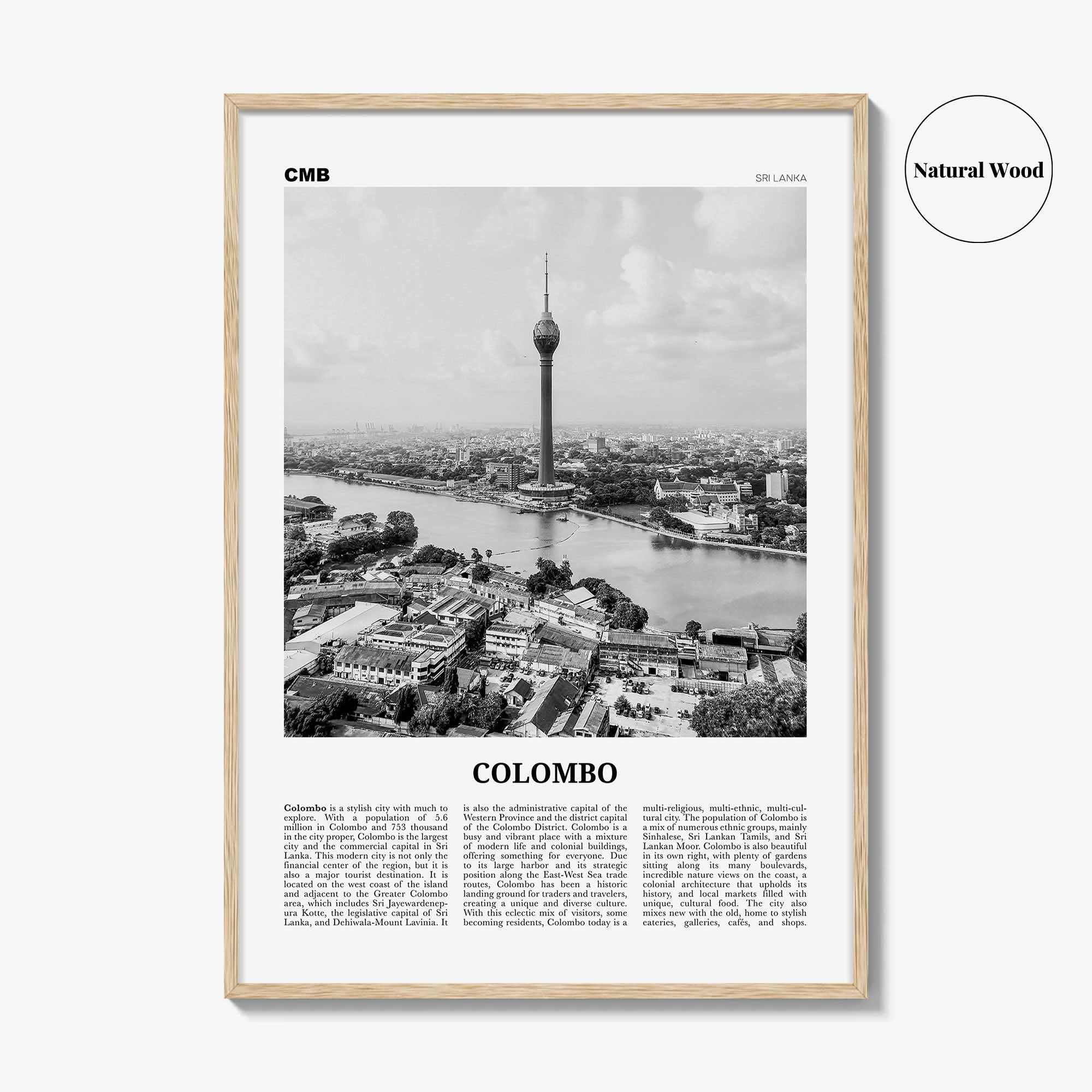 Colombo Print Black and White, Colombo Wall Art, Colombo Poster, Colombo Photo, Colombo Wall Decor, Sri Lanka, Kolamba, Koḻumpu, Asia