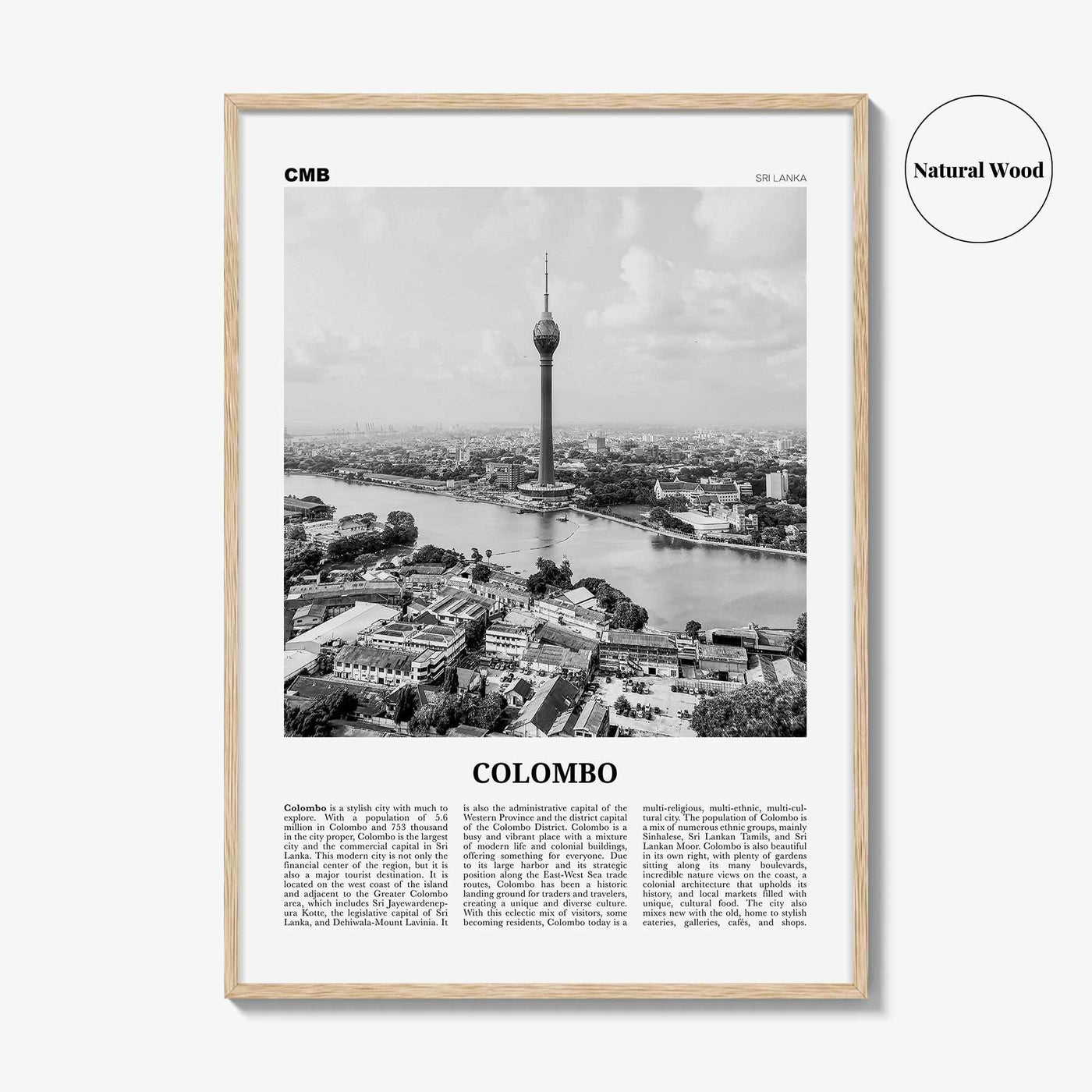 Colombo Print Black and White, Colombo Wall Art, Colombo Poster, Colombo Photo, Colombo Wall Decor, Sri Lanka, Kolamba, Koḻumpu, Asia