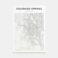 Colorado Springs Map Portrait Poster