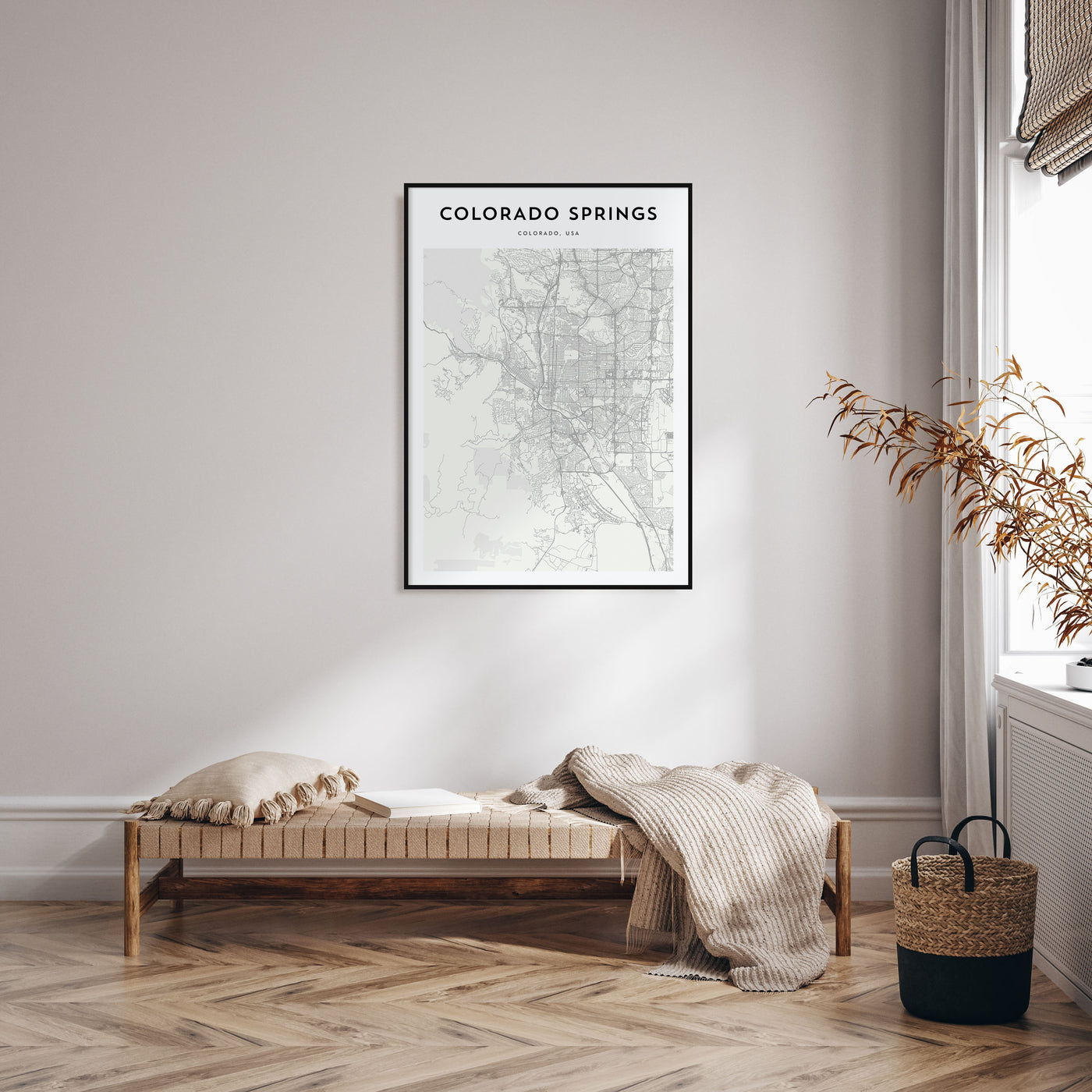 Colorado Springs Map Portrait Poster